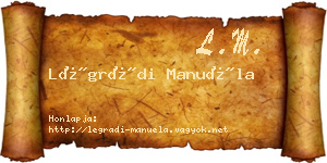 Légrádi Manuéla névjegykártya